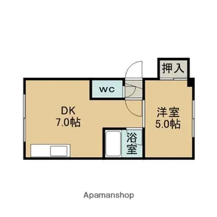 アーバンハイツ輪西【4階】の間取り