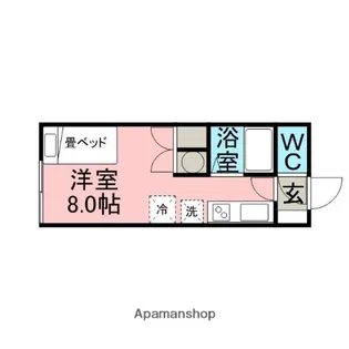 パークサイドハイツA【2階】の間取り