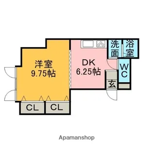 コーポ・ポレール【1階】の間取り