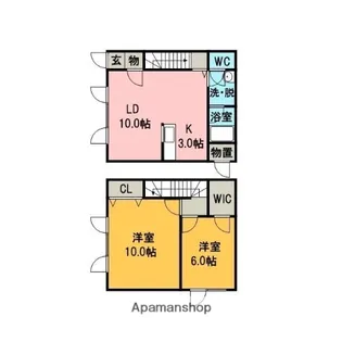 フレンド美園【2階】の間取り