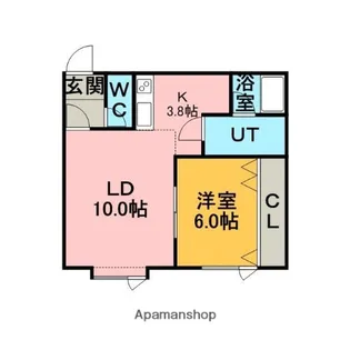 ハイツヤングリーヴス【2階】の間取り