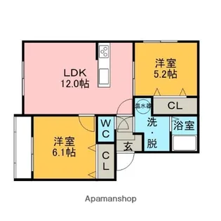 コスモヒルズ【2階】の間取り