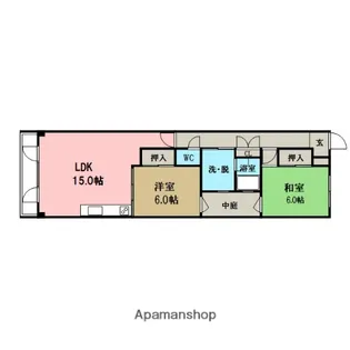ウエストハイツ【2階】の間取り