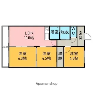 伊岐見マンション【3階】の間取り