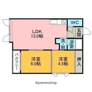 ロックリバー【2階】の間取り
