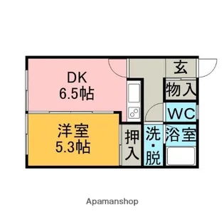 ハイツ橘【2階】の間取り