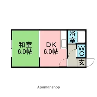 コーポ大友Ⅰ【2階】の間取り