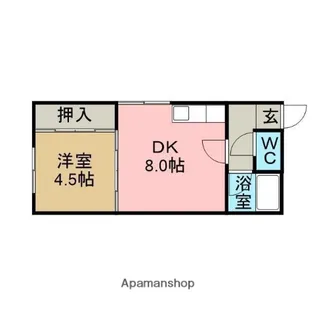 コーポ大友Ⅰ【2階】の間取り