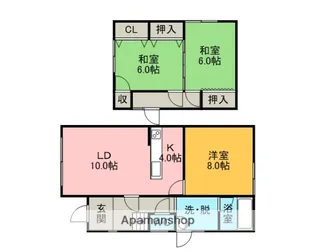北海道室蘭市宮の森町2丁目【一戸建】の間取り