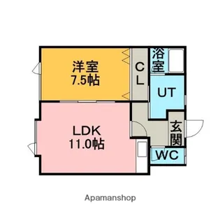 大昭日の出ハイツ【1階】の間取り
