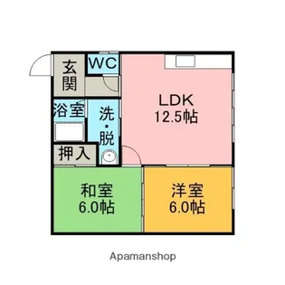 フジナカコーポⅡ【2階】の間取り