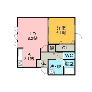 レジデンス美園【1階】の間取り