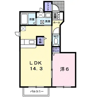 サンライズコート【1階】の間取り