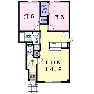 メゾン ド ファミーユ美園【1階】の間取り