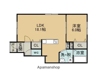 ハイツLUXURY【1階】の間取り