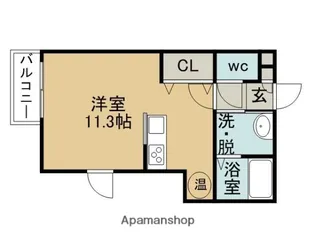 デリス・メゾン日の出【3階】の間取り