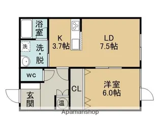 プレミアム中島【2階】の間取り