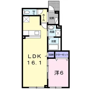 クラーラ【1階】の間取り