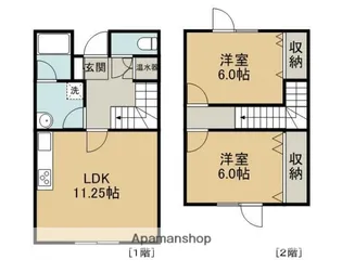 ジュネスA【1階】の間取り