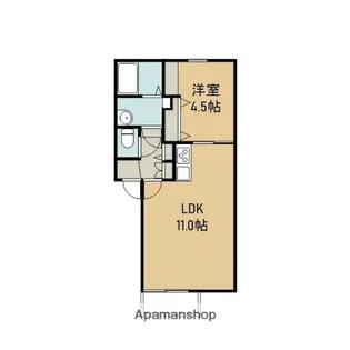 デリス・メゾン輪西【2階】の間取り