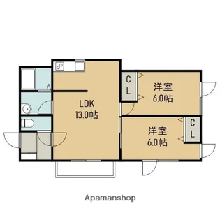 若山ハイツ【2階】の間取り