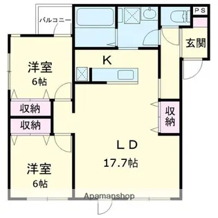 グレイスコート【3階】の間取り