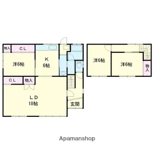 北海道室蘭市港北町5丁目【一戸建】の間取り