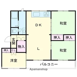 ハイツ山手【1階】の間取り