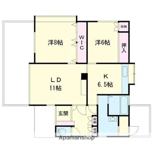 北海道室蘭市絵鞆町2丁目【一戸建】の間取り