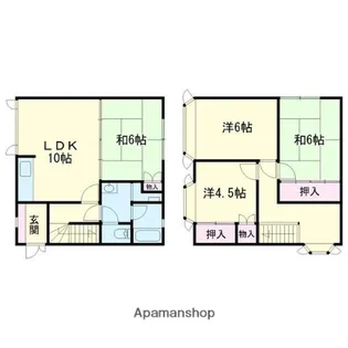 北海道室蘭市宮の森町2丁目【一戸建】の間取り