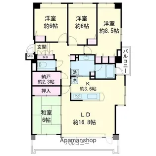 L・フォレスト知利別・ファーストコート【5階】の間取り