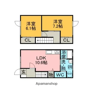 ハイツからんⅥ【1階】の間取り