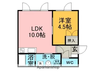 パシオン恵【1階】の間取り