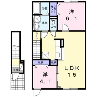 メゾンユートピア【2階】の間取り