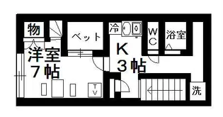 レオパレス三田【206号室】の間取り