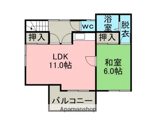 北海道室蘭市緑町【アパート】の間取り