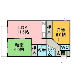 ビレッジアートむろらん【401号室】の間取り
