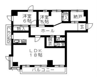 ビレッジアートむろらん【201号室】の間取り