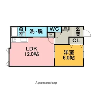 ベルシーヌ新生【1階】の間取り