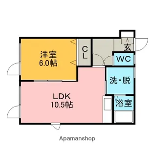 若山ハイツ大谷【2階】の間取り