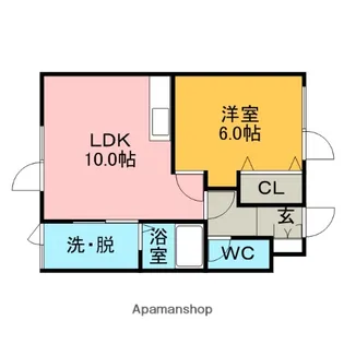 若山ハイツ大谷【2階】の間取り