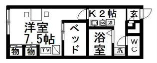レオパレスステラ【203号室】の間取り