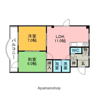 ガーネット【1階】の間取り