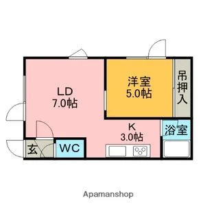 ヴィラ中島本町【1階】の間取り