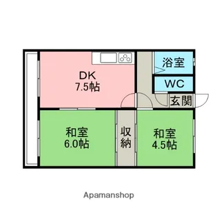 登別マンション【1階】の間取り