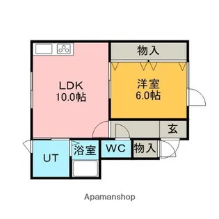 ハイツ夕陽ヶ丘【2階】の間取り