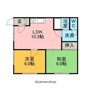 コーポファイン【1階】の間取り