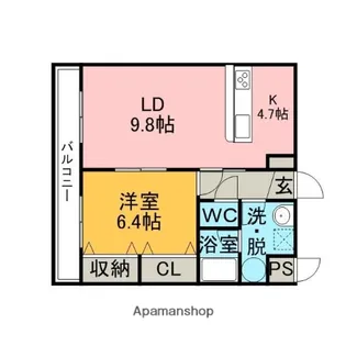 アーバン・プラザ【4階】の間取り