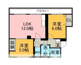 リヴェール中島【4階】の間取り