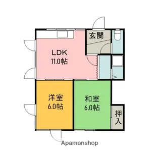 山田ハイツ【2階】の間取り